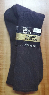 #ad #ad 1 Pair Vtg 70s KMart Super Value Crew Socks Brown Orlon Acrylic Blend Fits 10 13 $10.28