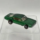 Vintage Hot Wheels Redline Custom Barracuda Green US Base - EXCELLENT Condition!