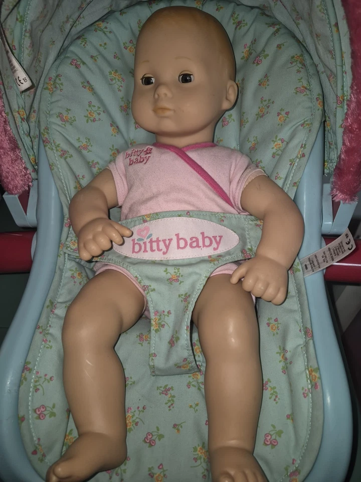 American Girl Bitty Baby Doll  & Travel Car Seat 15”Doll Carrier with Handle Lot - Image 2 of 4