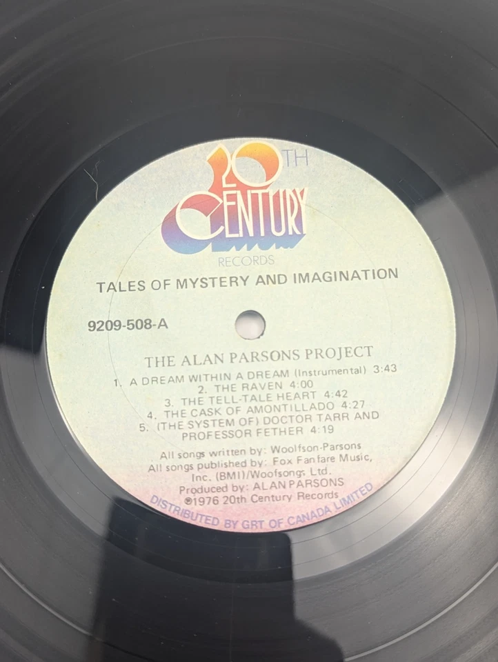 THE ALAN PARSONS PROJECT Tales Of Mystery And Imagination LP G+  9209-508 - Image 2 of 4
