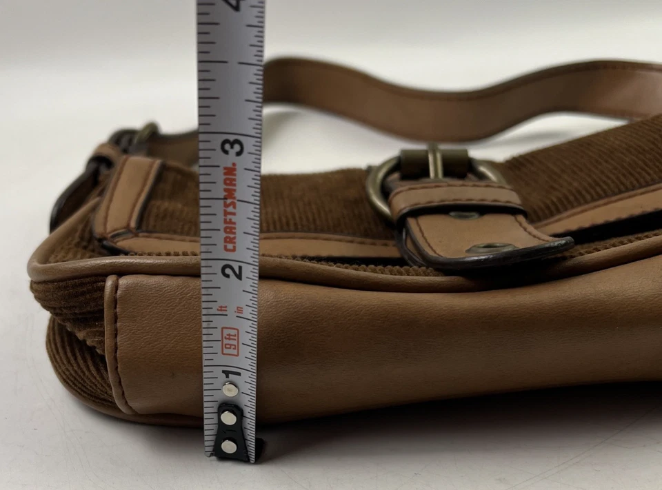 Bolso/cartera de hombro de pana marca Levi's - marrón suave con correas de cuero sintético de colección Foto 4 de 4