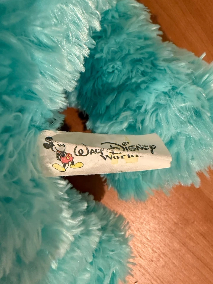 Walt Disney World Hidden Mickey Pre-Duffy Bear 16" Plush Aqua Mint Green RARE - Image 4 of 4