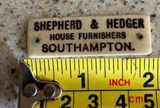 Vintage furniture manufacturers name plate