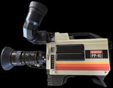 Vintage Hitachi FP-10 Broadcast Camera And Hard Case