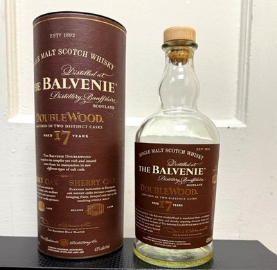 BALVENIE 17 double wood. bottle and tube. DISCONTINUED 2015 release. glenlivet