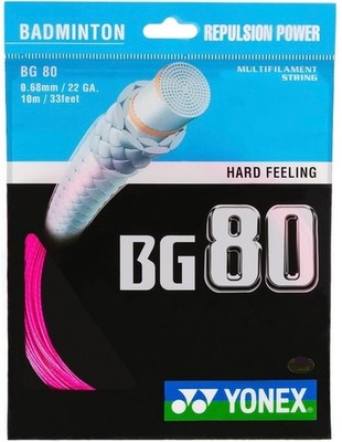 Yonex BG-80 10 Meter Set Badminton Schläger Saite Reparatur pink weiß NEU WOW