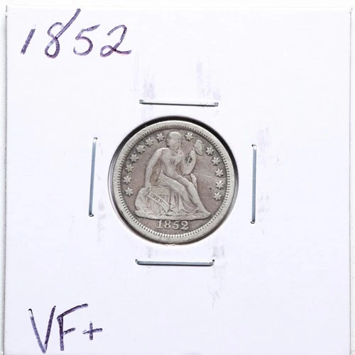 1852 10C Seated Liberty Dime in VF+ Condition #5830