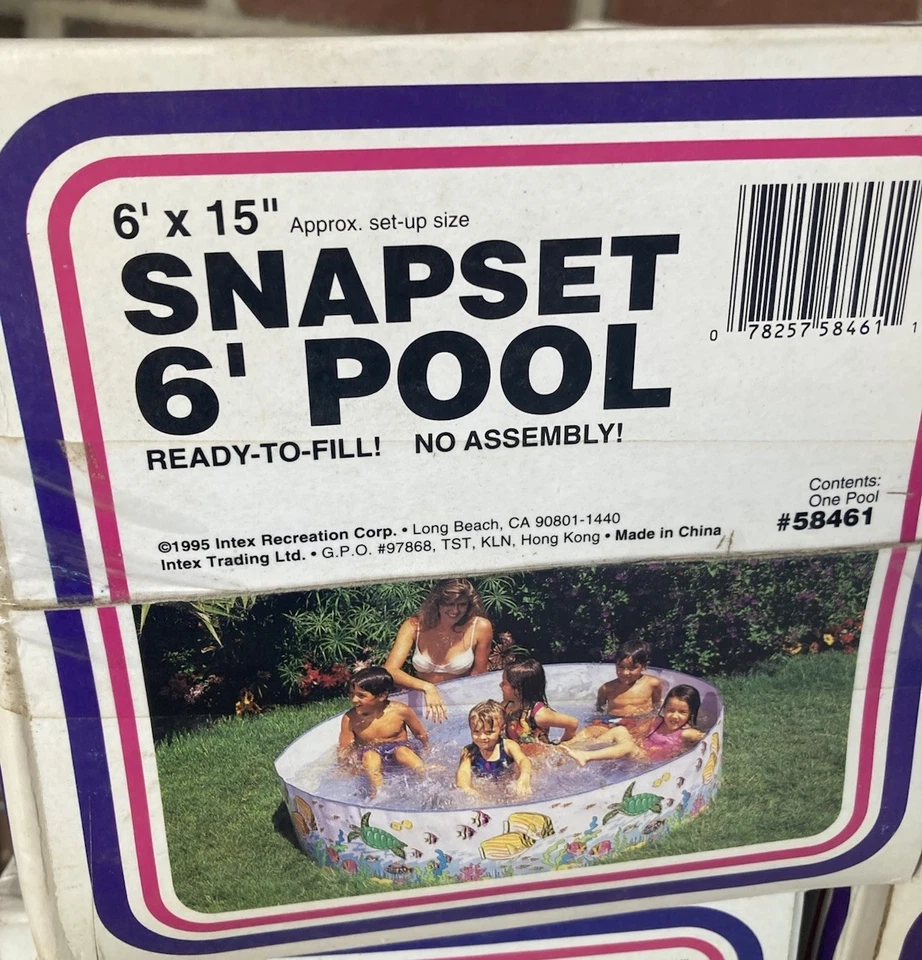 Vintage 90s Intex Wet Set #58461-POOL 6’ x 15”Snap Set Ready To Fill -New In Box - Image 2 of 4