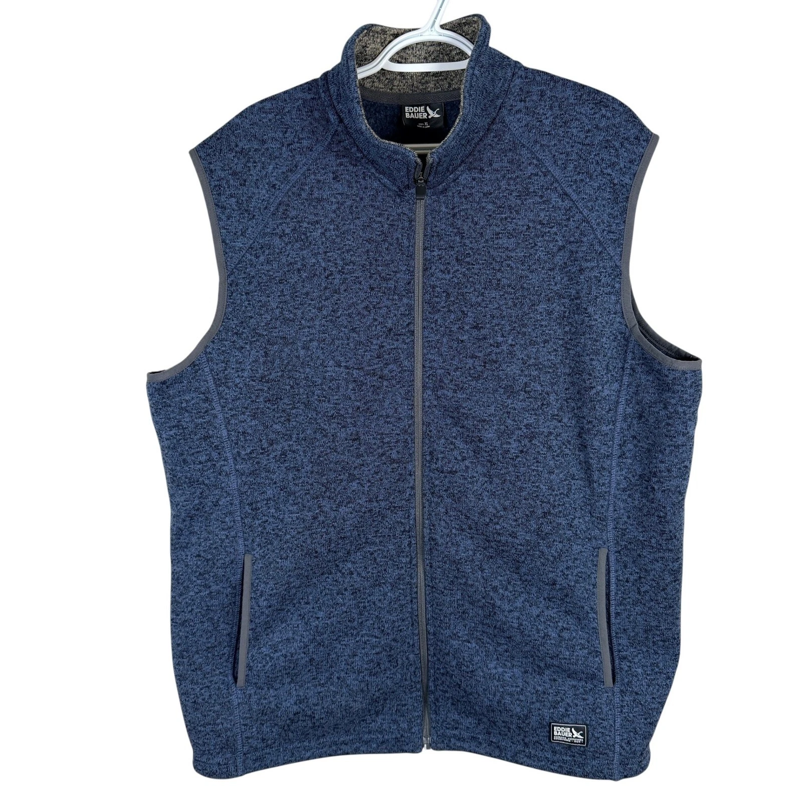 Eddie Bauer Fleece Vest Mens XL Blue Full Zip Mock Neck Outdoor Sleeveless
Opens in a new window or 