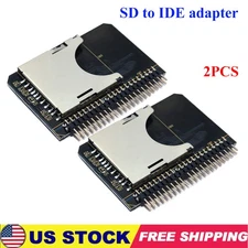 SD SDXC MMC Memory Card Adapter to IDE 2.5" 44 Pin Male Converter 2PCs