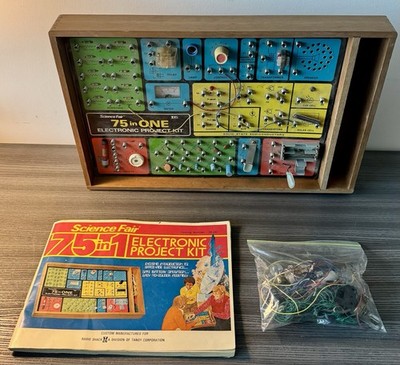 Vintage Science Fair Electronic Project Kit - 75 In 1