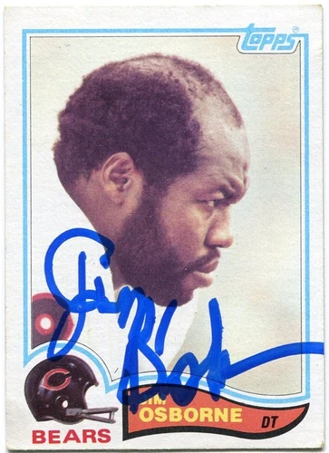 JIM OSBORNE Signed Chicago Bears 1982 Topps Rookie Card #303 COA