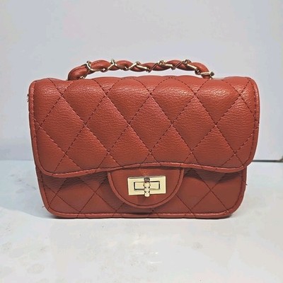 Ciel Quilted Carmel Color Crossbody Shoulder Clutch Purse Bag New Tags