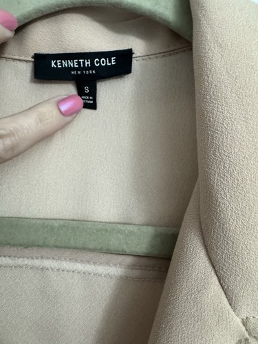 Kenneth Cole New York Women's Tan Moto Jacket Size S Long Sleeve Zippered - Picture 5 of 6