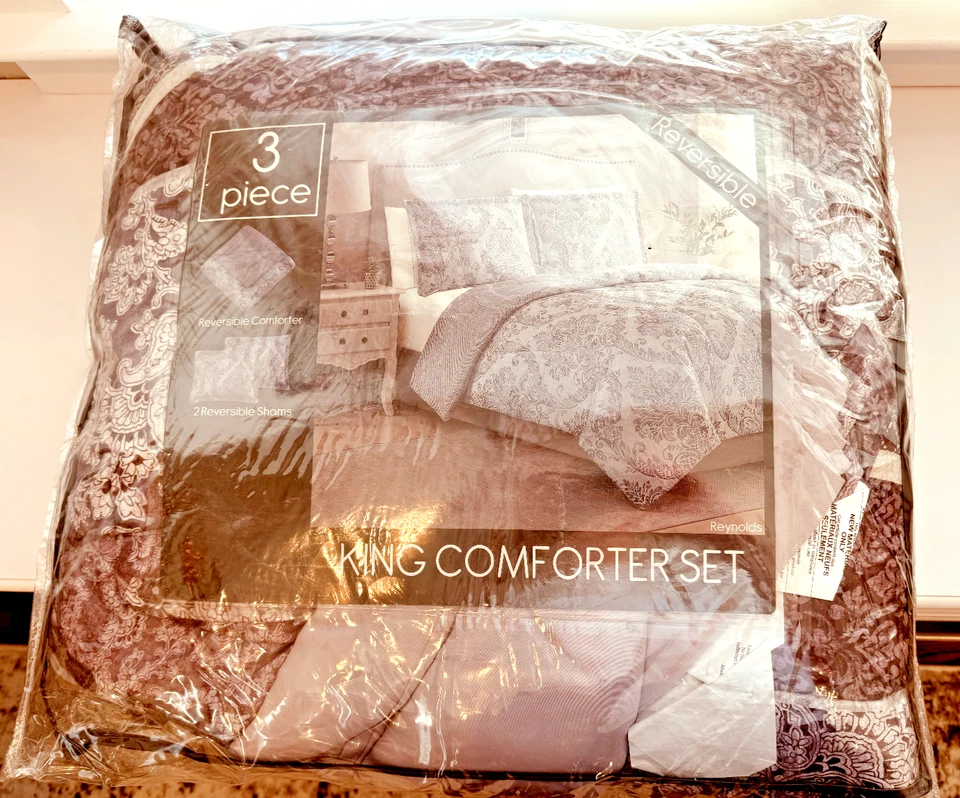 3-Piece King Comforter Set – Reynolds Imperial Mini – New Sealed Bedding - Image 2 of 2