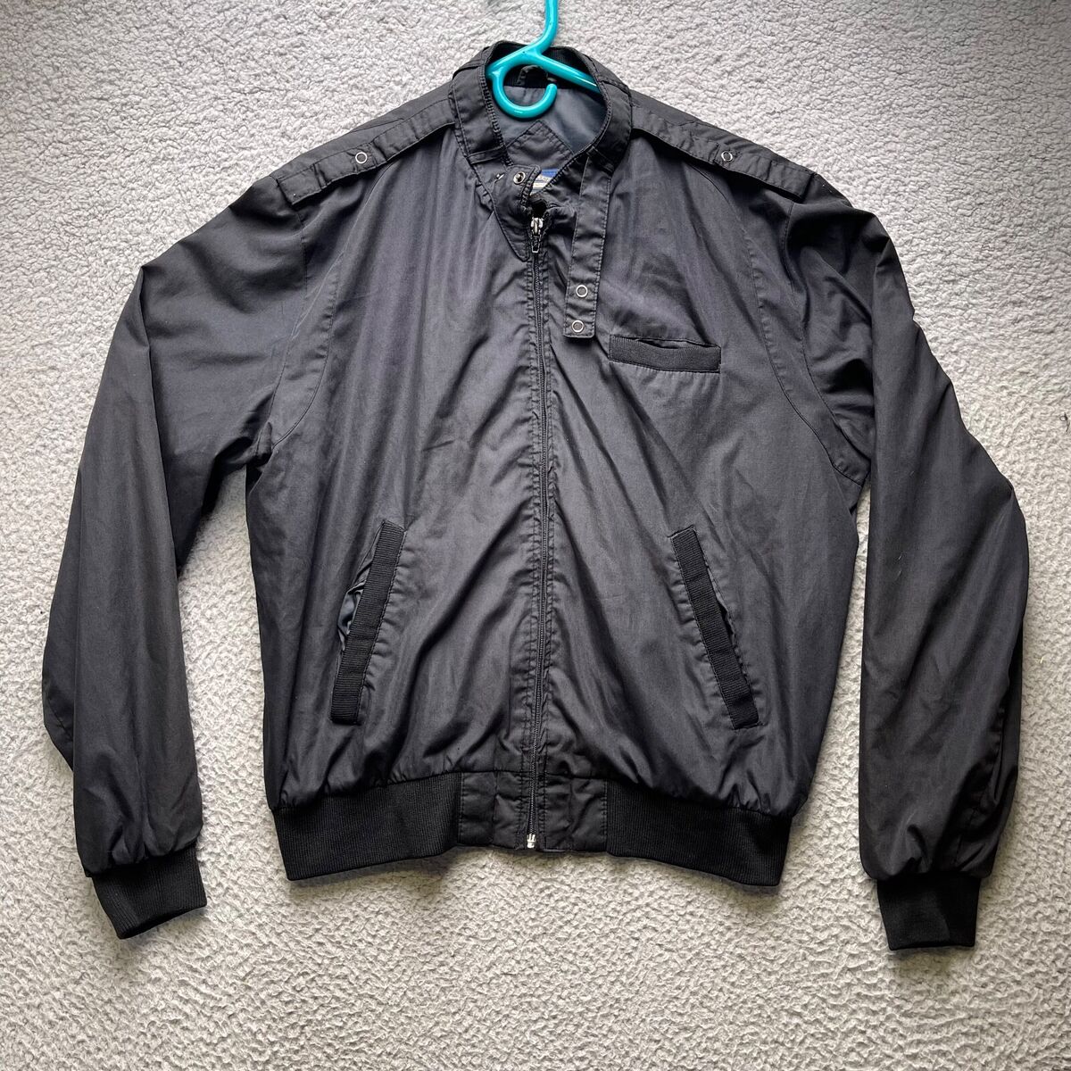 Towncraft Jacket Adult Large Black Full Zip Vintage Towncraft Jacket Adult Large Black Full Zip Vintage