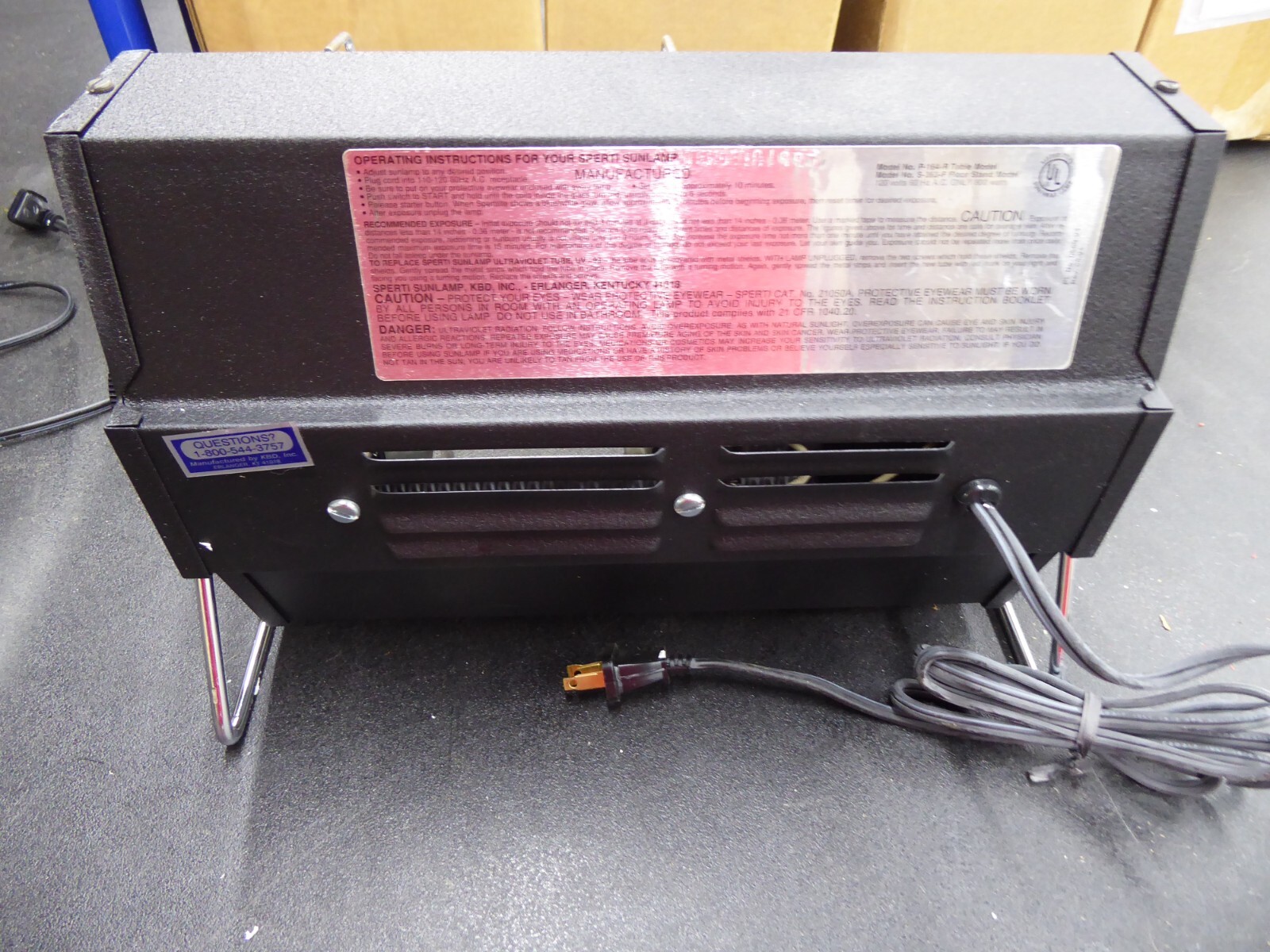 Lot of 4 Sperti Riviera Sun Vitamin D/Heat Tanning Lamps UV-93 Tabletop Parts