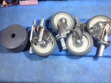 roues à potence metro-albion 5". 2 freins ( 4 pièces )