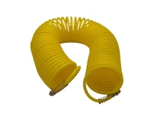 50ft x 1/4" Recoil Air Hose Re Coil Spring Ends Pneumatic Compressor Tool 200psi
