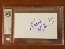 Xavier McDaniel Signed 3x5 Index Card Beckett Encapsulated Sonics Wichita State