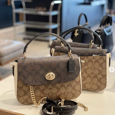 coach signature top handle