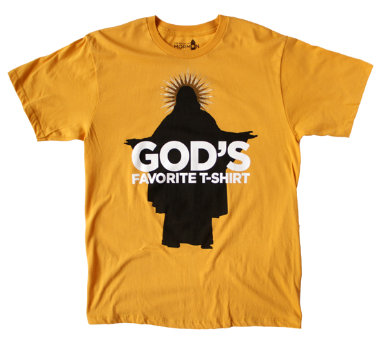 the BOOK OF MORMON Gods Favorite t-shirt TEE BROADWAY MUSICAL OFFICIA