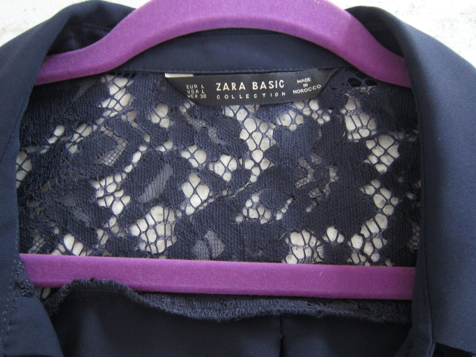 Women's Zara Basic Collection Button Up Shirt Lac… - image 3