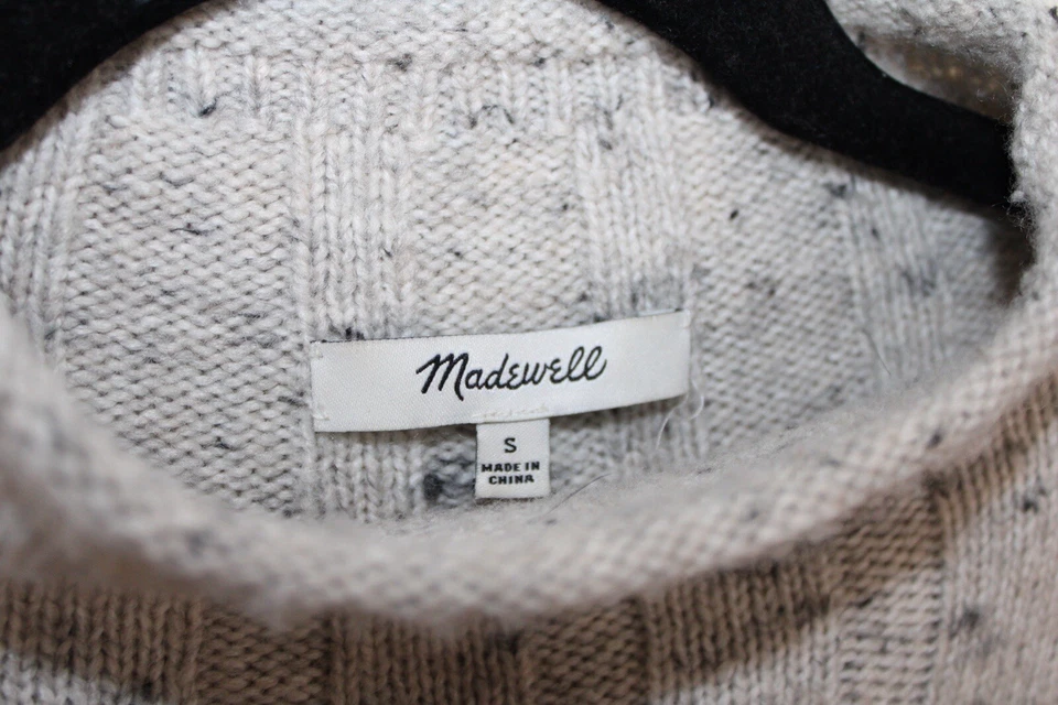 Vestido Suéter Acanalado MADEWELL Talla Pequeña Gris Cálido Cómodo Acogedor Moderno Foto 2 de 4