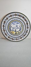 Vtg ARTISTICA DERUTA ITALY, HAND PAINTED POTTERY PLATE, # 359, FOX, AMAZING