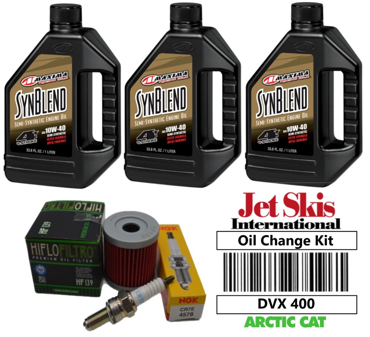Arctic Cat DVX 400 Oil Change Kit NGK Spark Plug Filter Suzuki LTZ