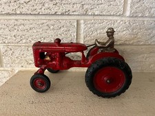 Antique Scarce Arcade Cast Iron Farmall A Culti-Vision Tractor