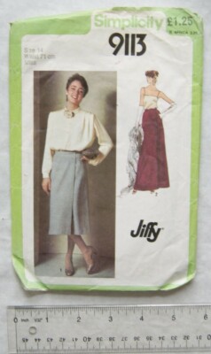 Simplicity Pattern No. 1979 9113 Röcke, Gr. 14, Taille 71cm