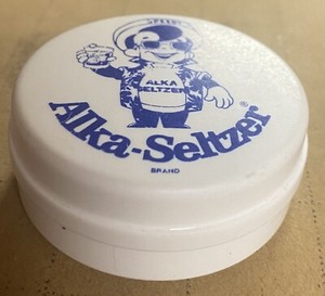 Vintage Alka-Seltzer 1960s travel cup pill box
