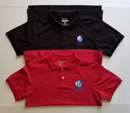 Lot of 2 Shirts - IB World School FCM K-8 Center Uniform Polo Shirts Size 14-16