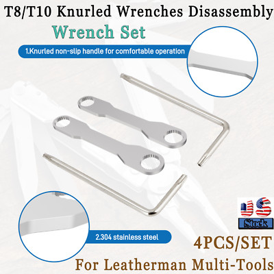 4PCS For Leatherman Multi-Tools Wrench Set T8/T10 Knurled Wrenches Disassembly
