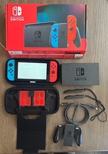 Nintendo Switch with Case, Dock, HDMI, Joy-con grip, 128gb Memory