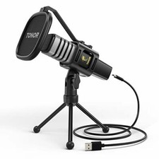 USB Microphone, TONOR Condenseur Ordinateur PC Mic avec trépied, filtre à papa,