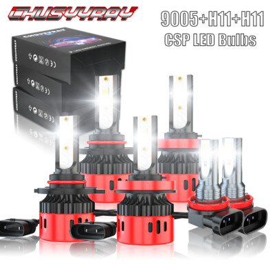 For Chevrolet Equinox 2010-2017White 6X LED Headlight High Low+ Fog Light Bulbs