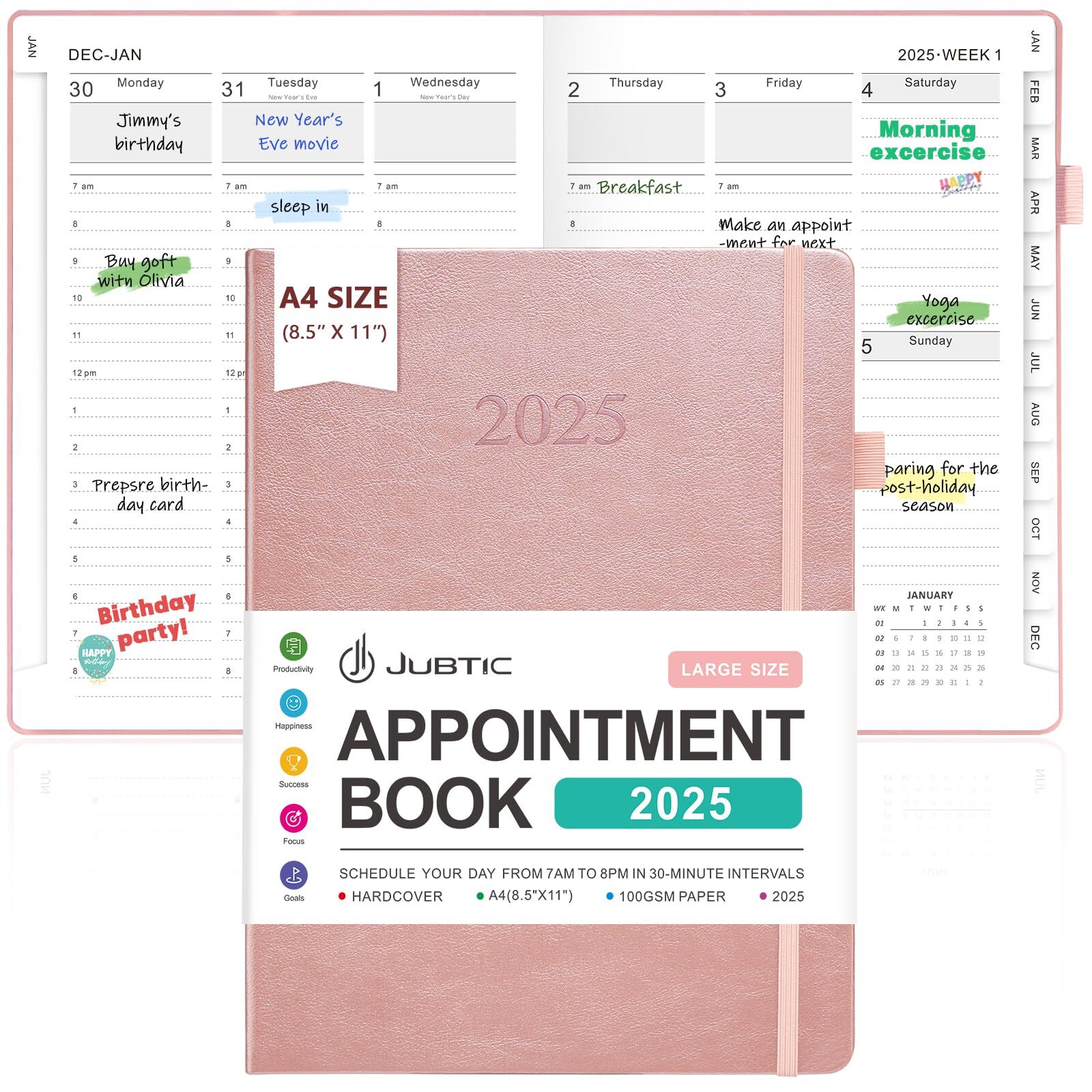 JUBTIC Appointment Book 2025 8.5