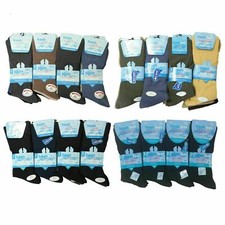 100 Cotton Seam free Big Foot Non-Elastic antibacterial Socks UK Size 11-14 Lot