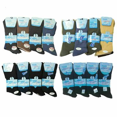100 % Baumwolle nahtlos Big Foot nicht elastisch antibakterielle Socken UK Größe 11-14 Posten