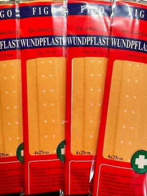 FIGO Pflaster 1m Heftpflaster TEXTIL Wundpflaster Medikamentenbox 6cm breit 1 Meter
