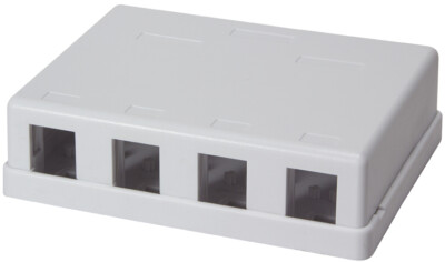LogiLink Keystone Aufputz-Leergehäuse ungeschirmt 4-fach