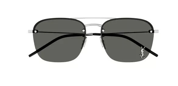 Saint Laurent SL 309 M 002 Silver Grey Soft Square Women's Sunglasses