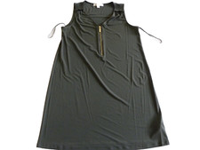 Michael Kors Tank Dress Womens M Black Zipper Sleeveless