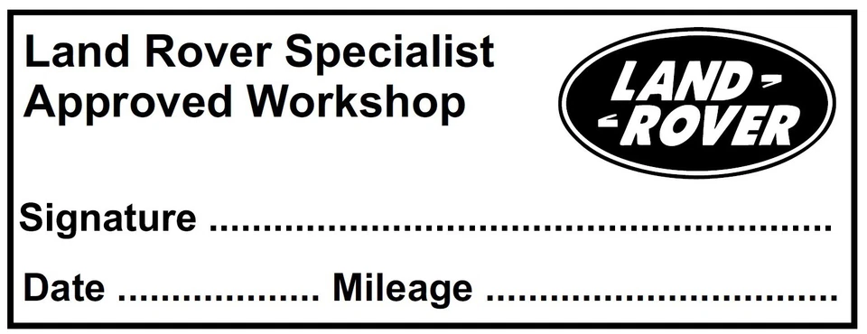COLOP L_A_N_D_R_O_V_E_R Specialist garage service rubber stamp (47 x 18mm)