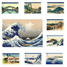 Great Wave Fuji Mountain Japan Paint Silk Canvas Poster Fabric Art Wall Decor U4