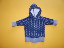 Baby Kapuzenjacke  aus Jersey blau oder weiß...