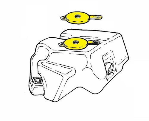 Gelber Scheibenwaschbehälter Deckel - Für Opel Astra F, Corsa B/C