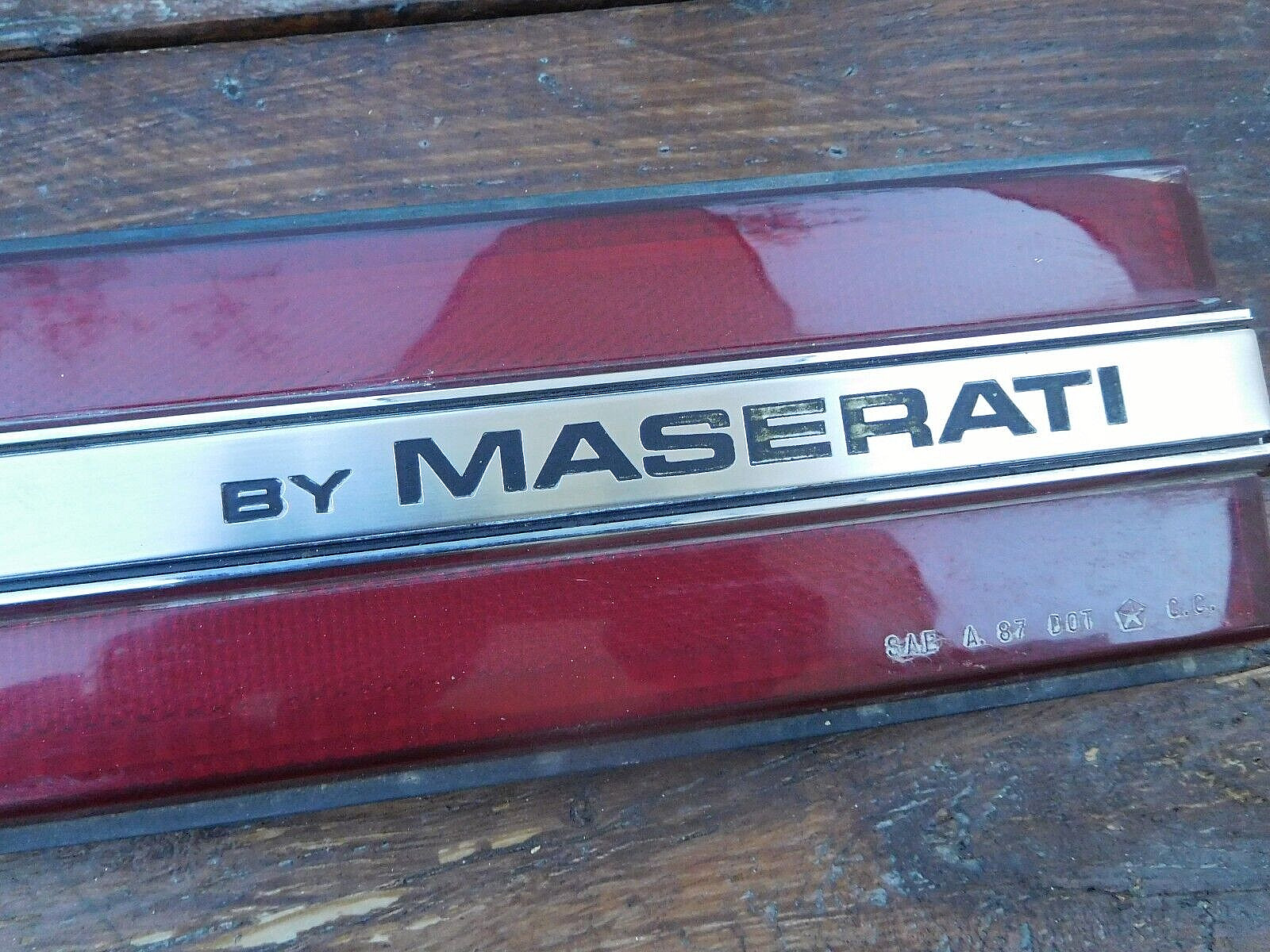 Chrysler TC Trunk Trim 1989 - 1991 Chrysler Maserati OEM Rear Reflector Trim